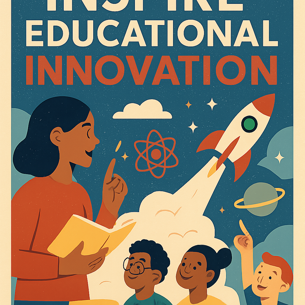 A call-to-action graphic inspiring educational innovation
